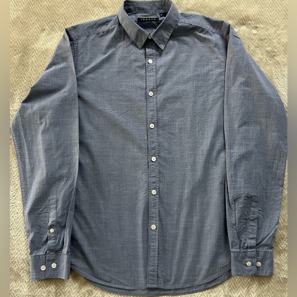 Theory Sylvain Pinstripe Button-Up Shirt